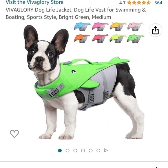 DOG Life Vest Bright Green - Picture 1 of 9